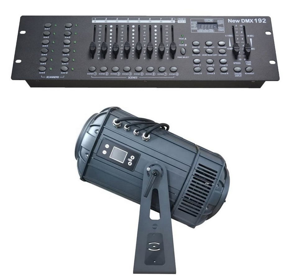 Controlador DMX projetor gobo