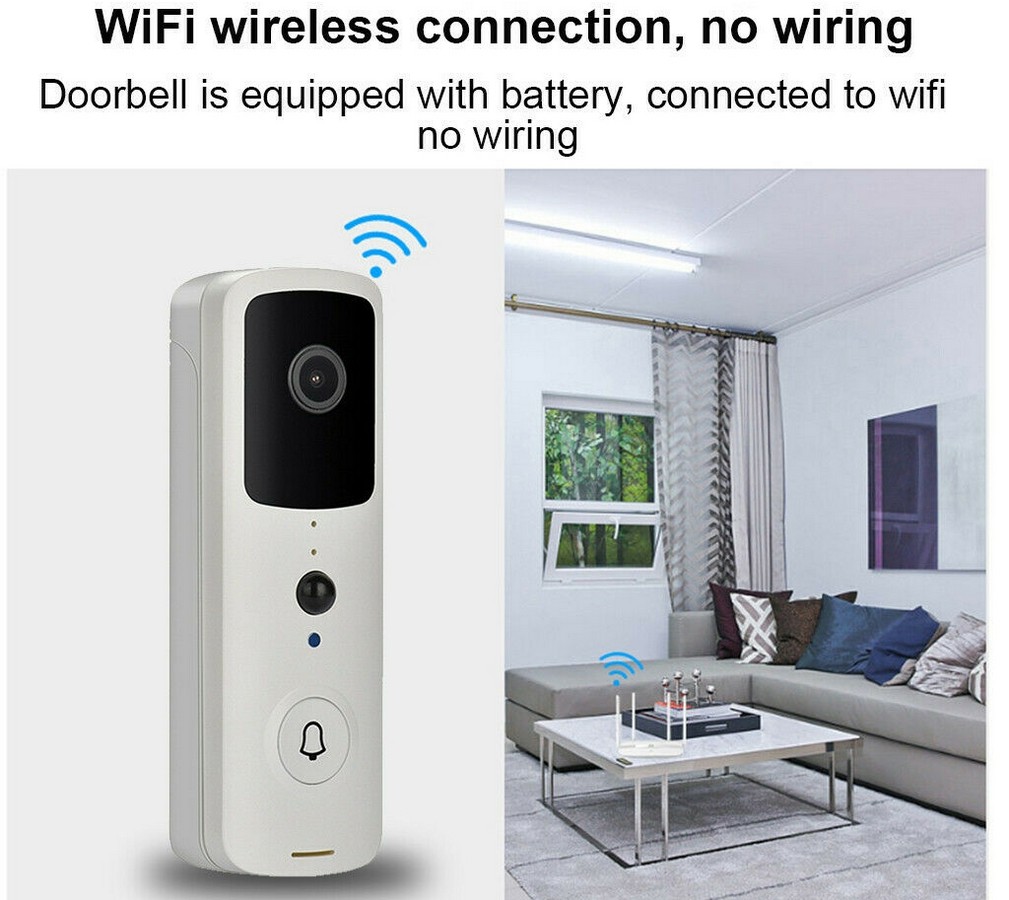 campainha sem fio - campainha WiFi com detecção de movimento e câmera HD