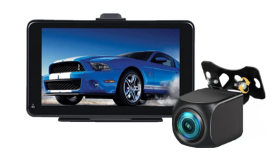 câmera de ré com monitor com wifi e bluetooth