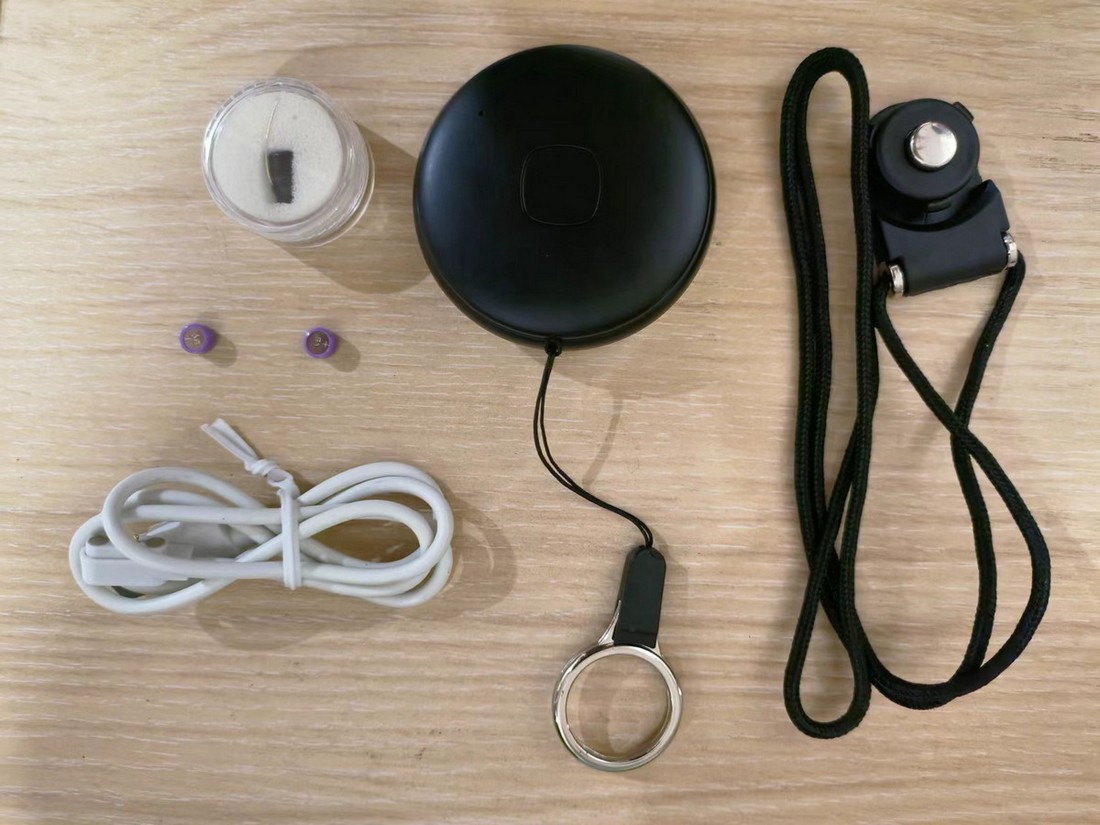 fone de ouvido espião com pacote de chaveiro incluído