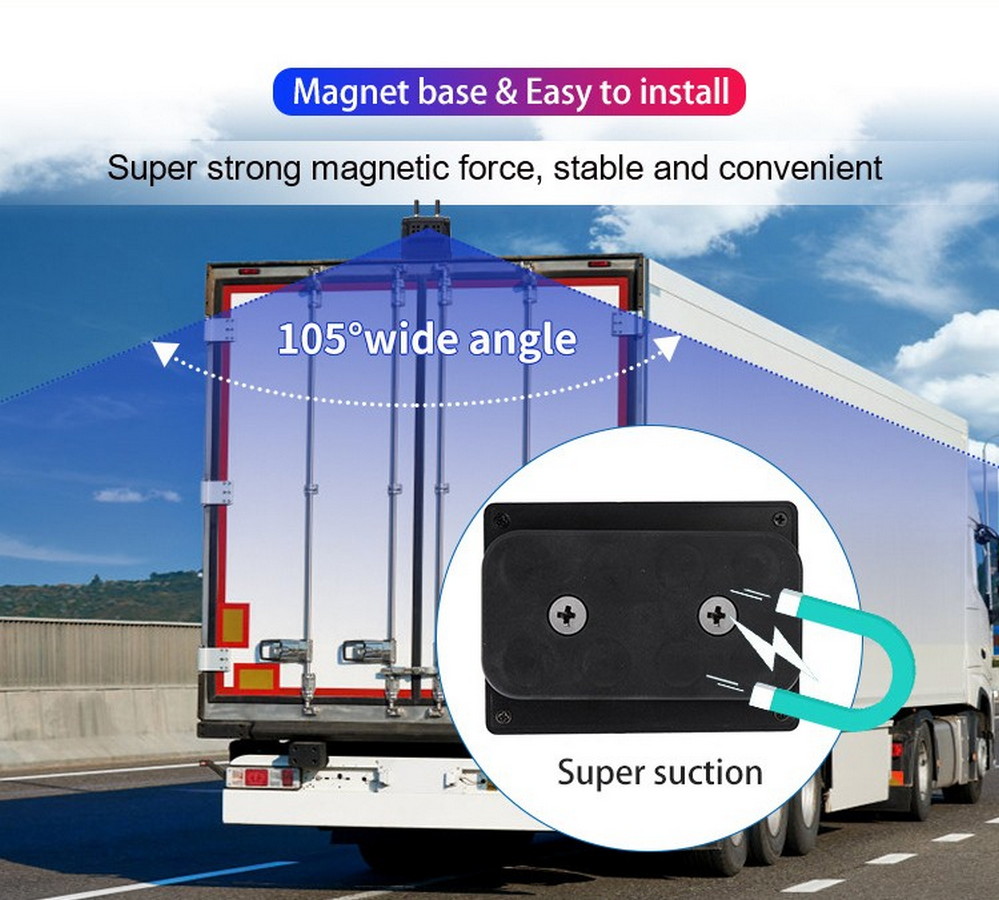 câmera wi-fi com ímã para caminhão van