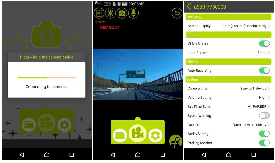 aplicativo do DOD Android/iOS - câmera dod carro