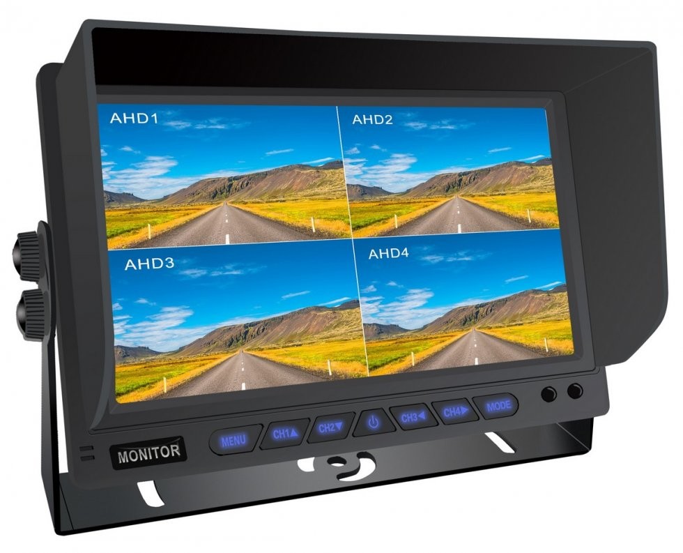 8CH híbrido 10 "monitor HD reversível para carro ou máquina