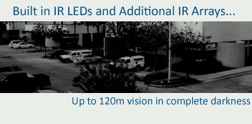 CCTV profissional: reconhecimento de placas, LED IR 120 metros