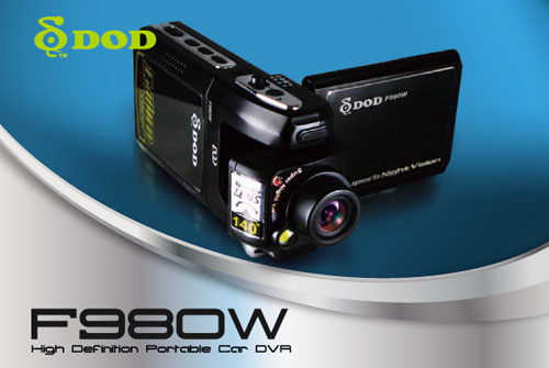 Câmera de bordo no carro - DOD F980W