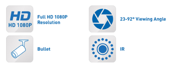 Especificação da câmera AHD IQC1080vhj-3
