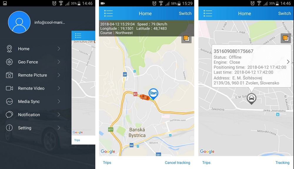 câmera de carro wifi com gps - rastreamento ao vivo via aplicativo