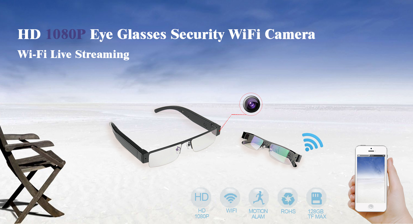 óculos elegantes com suporte a wifi e P2P