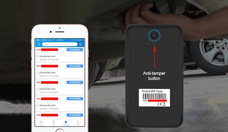 alarme rastreador gps de remoção não autorizada