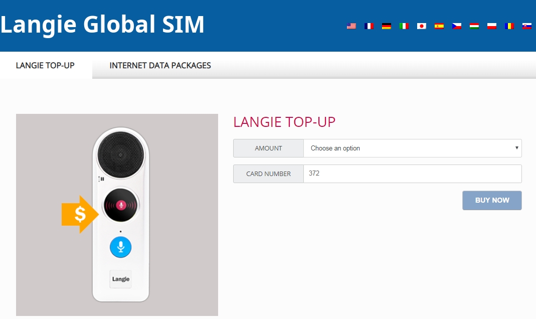 Cartão SIM 3G LANGIE