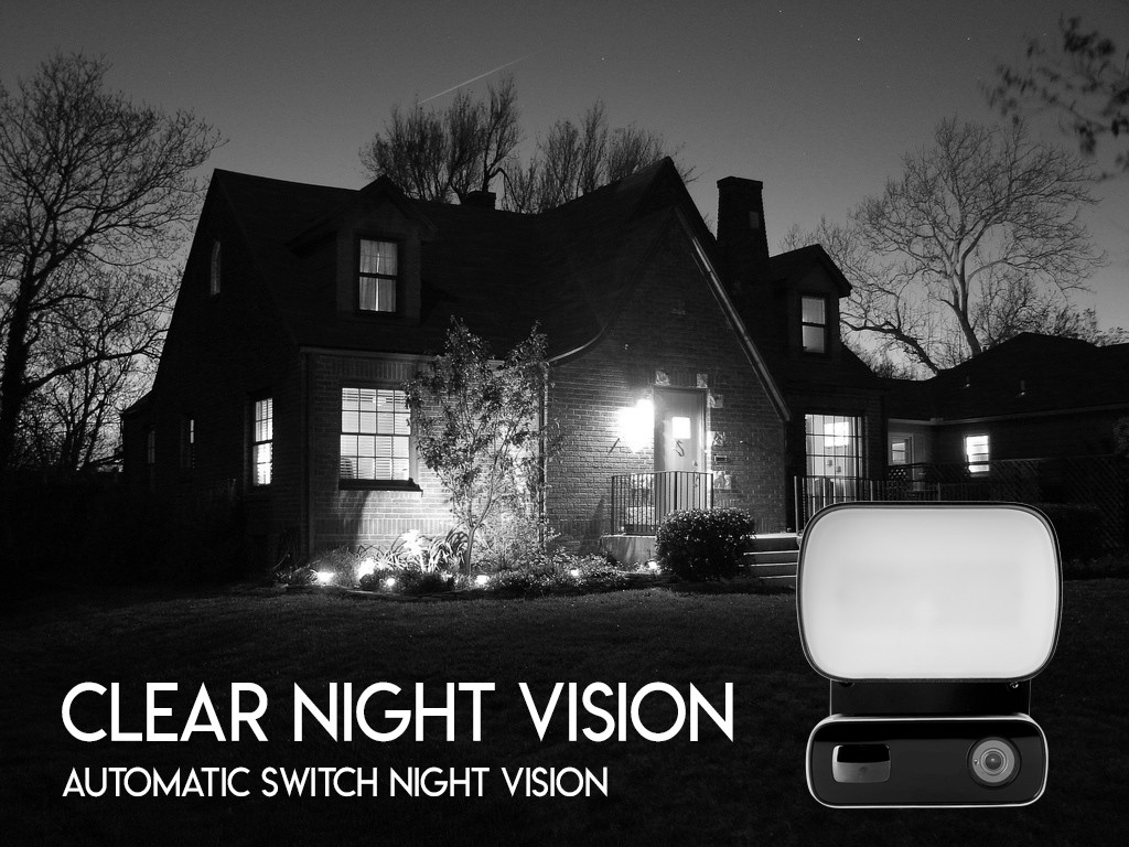 câmera wifi no refletor com visão noturna