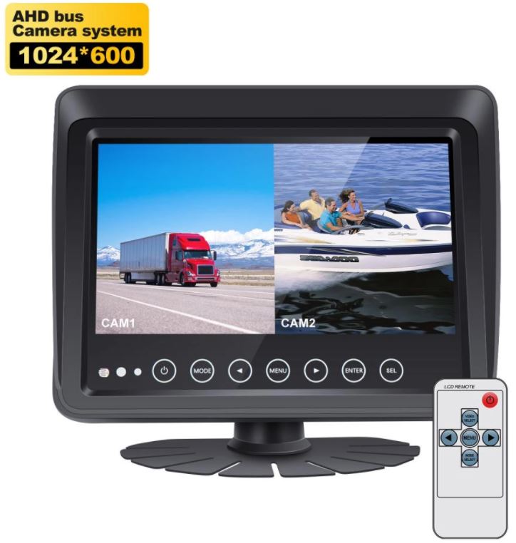 monitor de carro IP68 à prova d'água com controle remoto