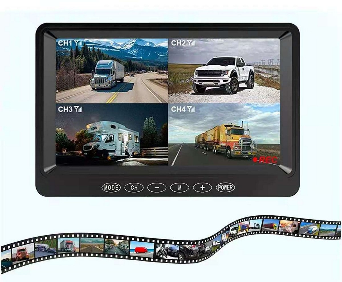 DVR de monitor de carro de 7 polegadas - gravação em cartão SD