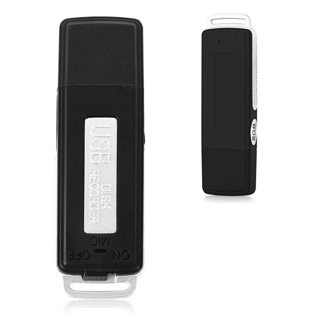Mini gravador USB de áudio digital com 4 GB de memória