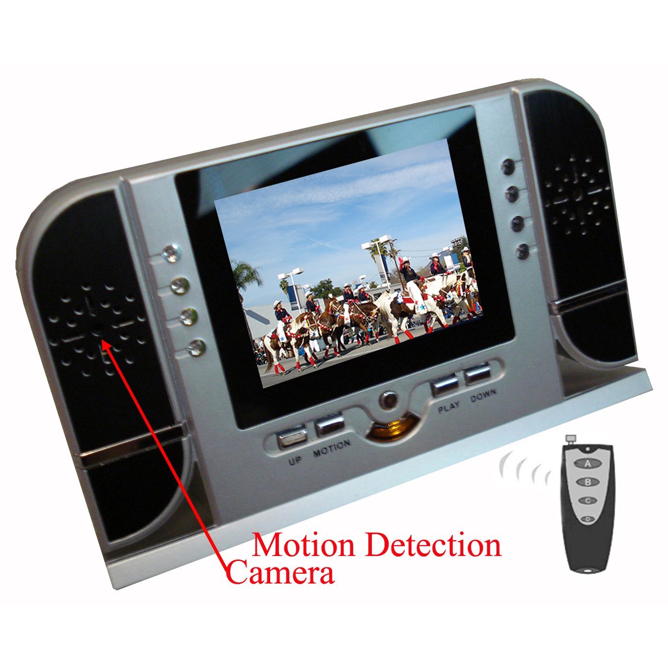 Despertador LCD com câmera + detecção de movimento + LED IR noturno