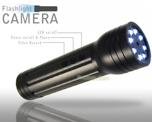 Lanterna com câmera - 8x LED de alta potência