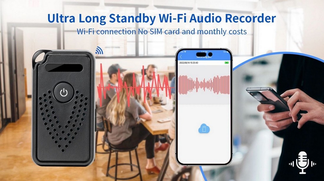 gravador de áudio wifi gravação de som oculta