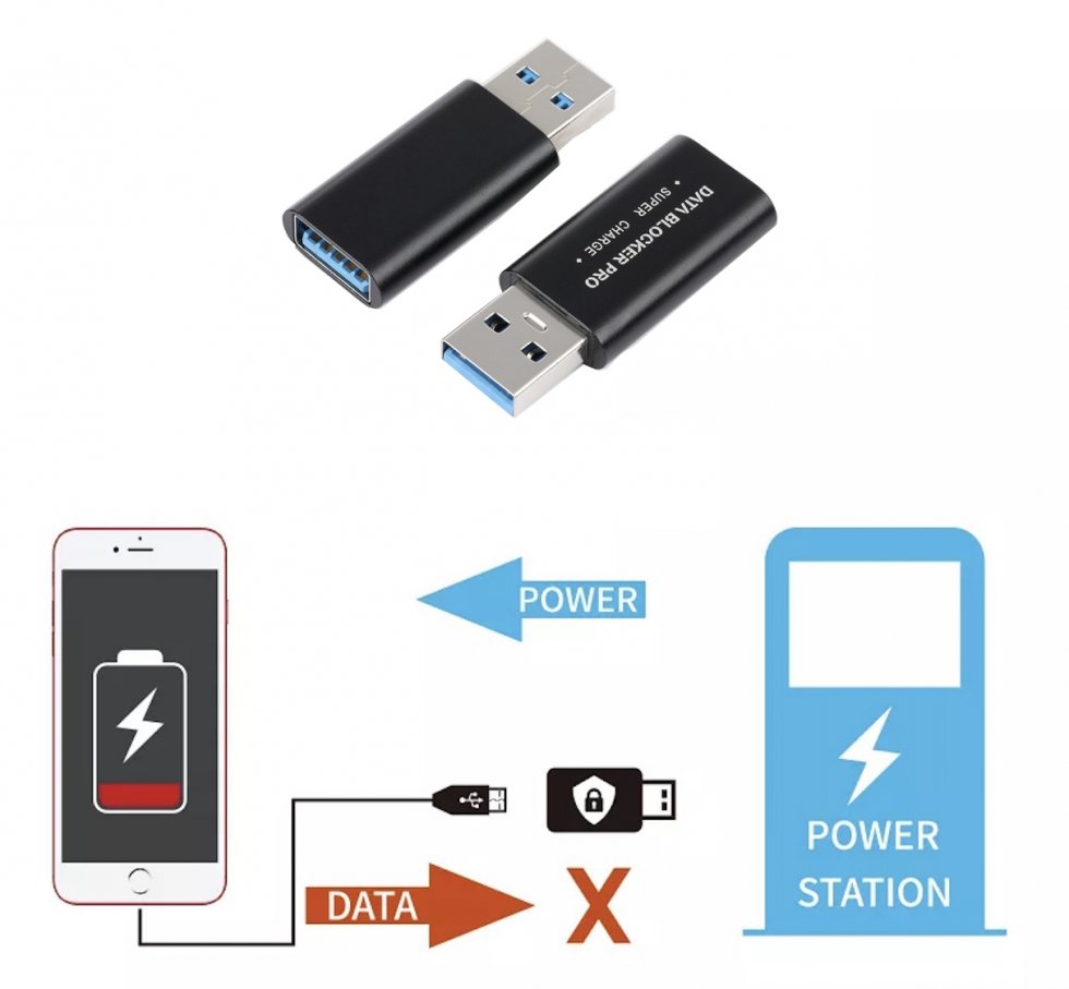 Proteção para smartphone móvel durante o carregamento USB - Data Blocker Pro