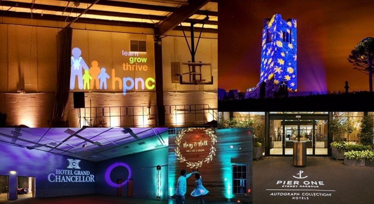 projetor gobo logotipo de publicidade em edifícios