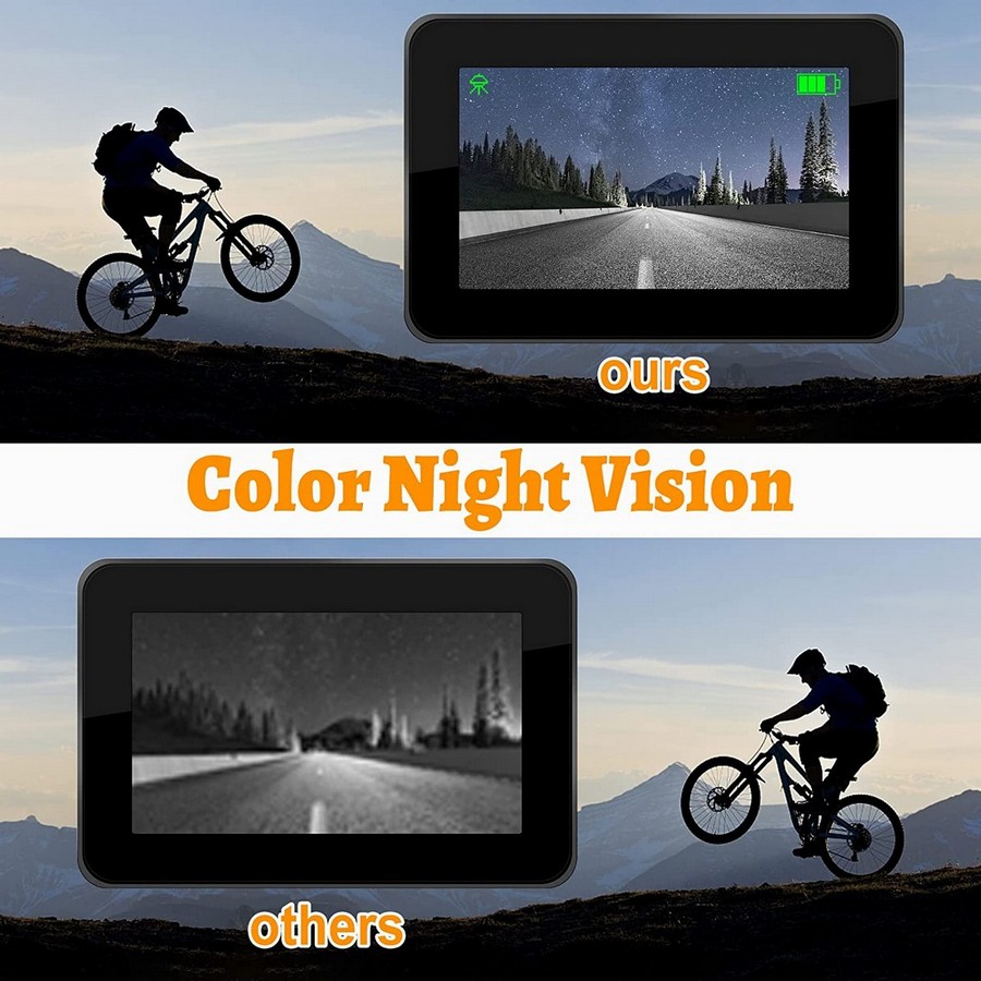 sistema de câmera para bicicletas, visão noturna colorida