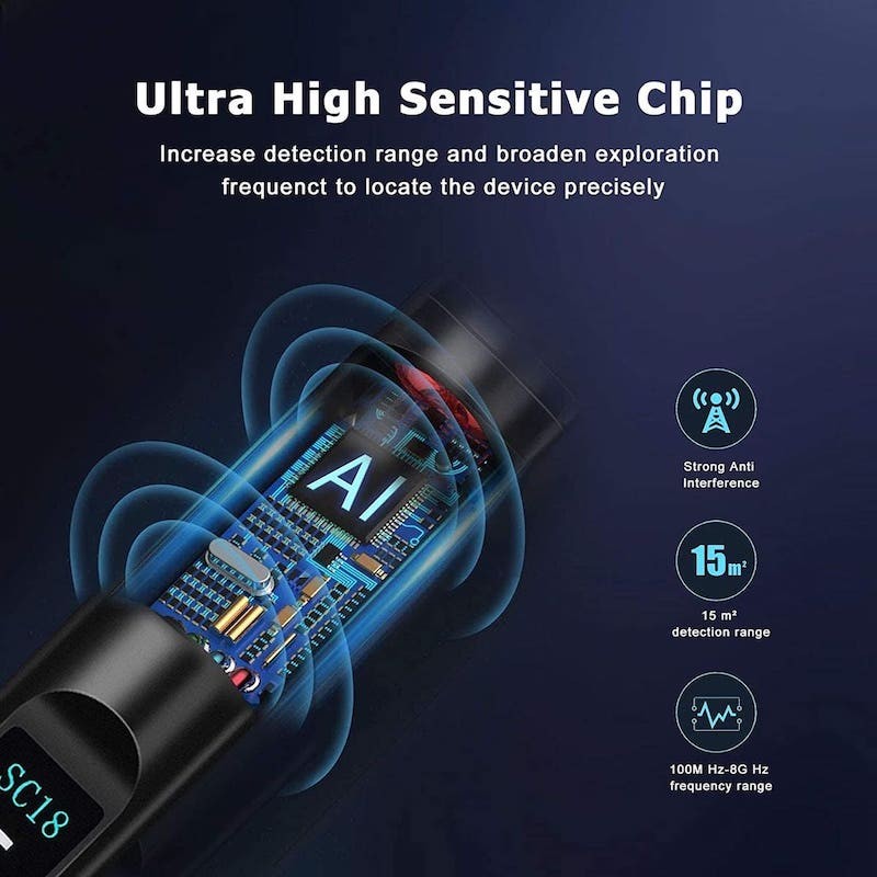 detector de bugs - chip sensível