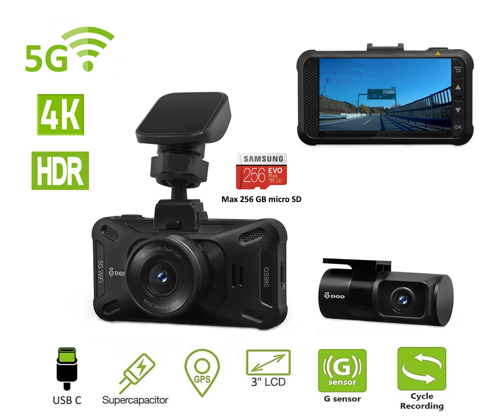 A melhor câmera de carro 4k 5G com GPS